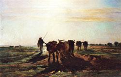 constant troyon Cattle Going to Work;Impression of Morning oil painting picture